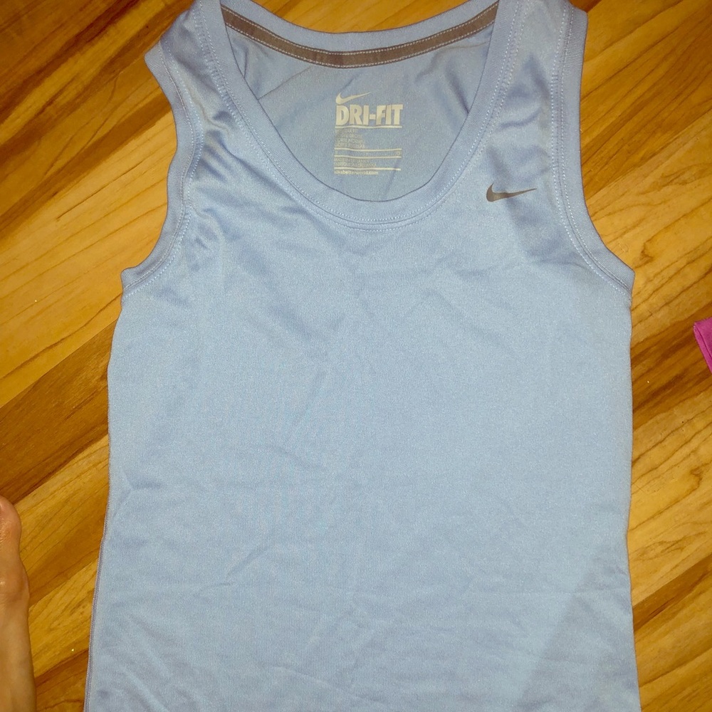 Nike DriFit sky blue tank